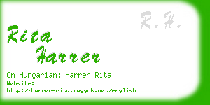 rita harrer business card